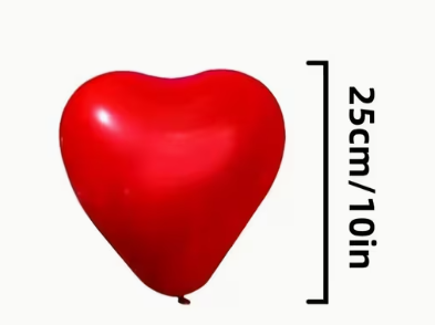 35-Piece Red Heart Balloon Set