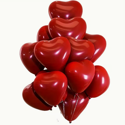 35-Piece Red Heart Balloon Set